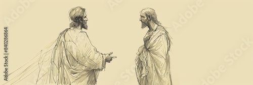 Biblical Illustration of Jesus' Teaching on Salt and Light, Ideal for Banner,Christian banner
