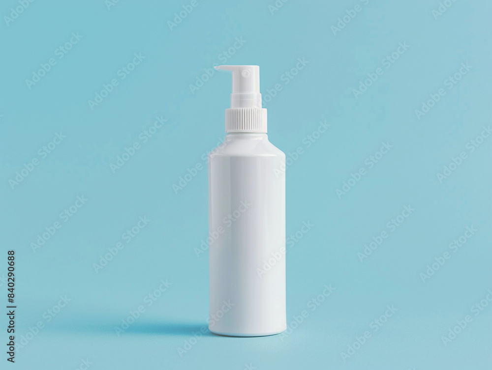 Skincare Cleanser Bottle Or Micellar Water Bottle Mockup Template, Generative AI Skincare Cleanser Bottle Or Micellar Water Bottle Mockup Template, Generative AI