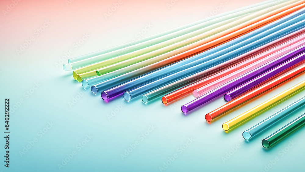 Colorful Array of Glass Tubes Vibrant and Transparent Cylinders Arranged in a Harmonious Pattern, Showcasing Bright Hues and Clear Material on a Smooth Surface Wallpaper Digital Art Poster Brainstorm Colorful Array of Glass Tubes Vibrant and Transparent Cylinders Arranged in a Harmonious Pattern, Showcasing Bright Hues and Clear Material on a Smooth Surface Wallpaper Digital Art Poster Brainstorm
