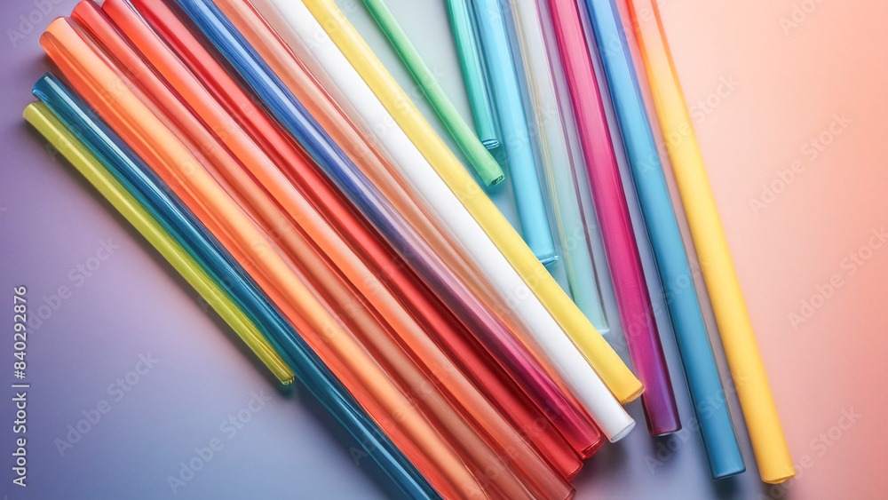 Colorful Array of Glass Tubes Vibrant and Transparent Cylinders Arranged in a Harmonious Pattern, Showcasing Bright Hues and Clear Material on a Smooth Surface Wallpaper Digital Art Poster Brainstorm Colorful Array of Glass Tubes Vibrant and Transparent Cylinders Arranged in a Harmonious Pattern, Showcasing Bright Hues and Clear Material on a Smooth Surface Wallpaper Digital Art Poster Brainstorm