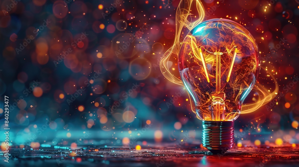 Innovative Light Bulb Containing a Variety of Creative Insights and Ideas for Business Success Innovative Light Bulb Containing a Variety of Creative Insights and Ideas for Business Success