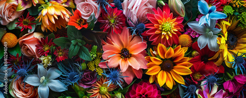 Stunning flower bouquet bursts with vibrant colors  creating a beautiful springtime scene