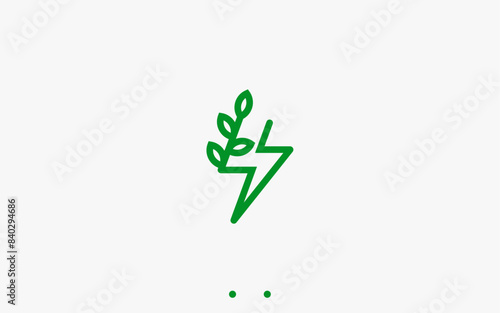 eco energy logo design vector silhouette illustration