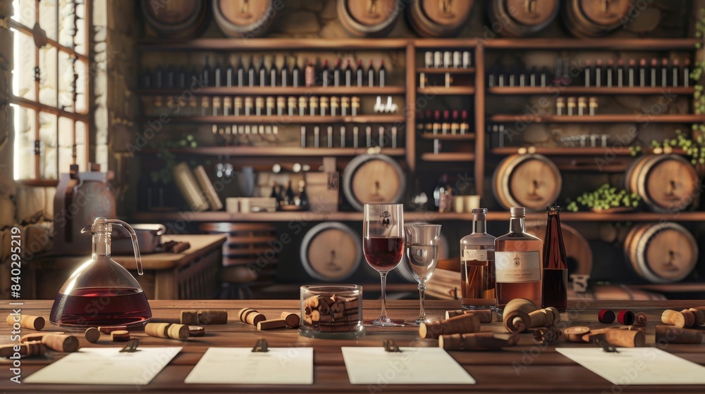 Premium Wine Making Supplies Vintner's Lab with Business Cards Glasses and Refractometer Premium Wine Making Supplies Vintner's Lab with Business Cards Glasses and Refractometer