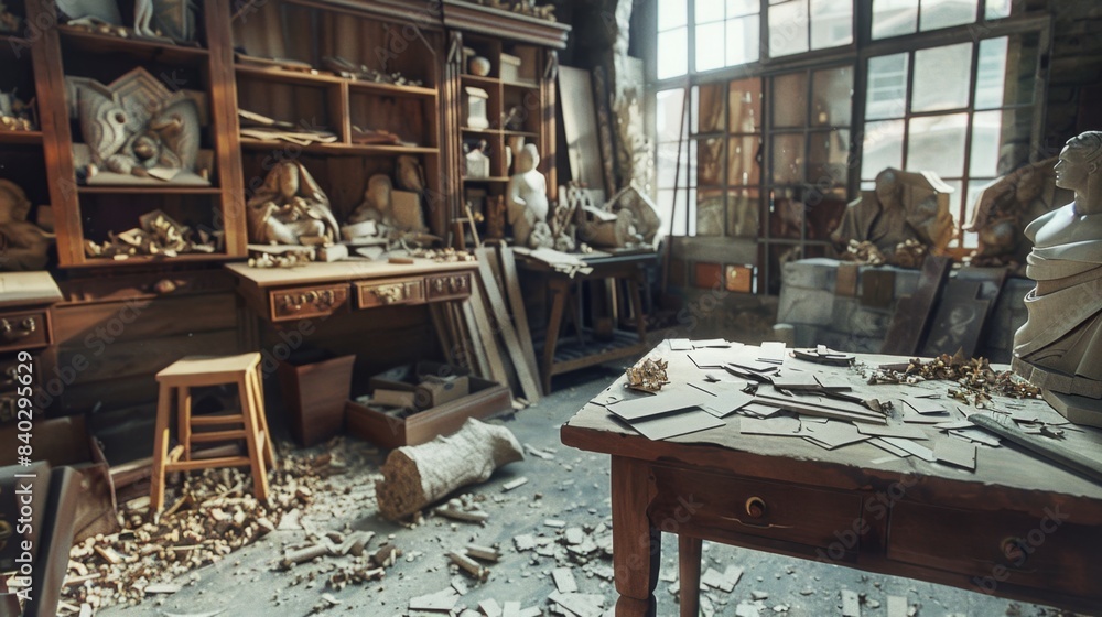 Artisan's Haven Handcrafted Woodcarvings Chisels and Sculptures in Masterful Studio Setting Artisan's Haven Handcrafted Woodcarvings Chisels and Sculptures in Masterful Studio Setting