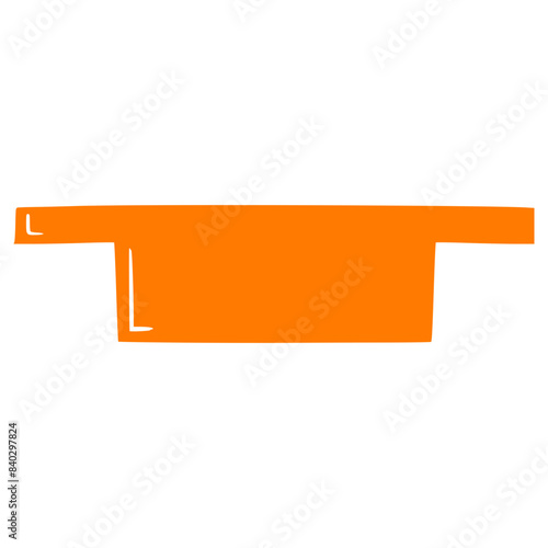 orange whole rest music sign illustration hand drawn isolated vector	

