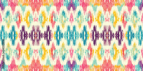 Seamless batik pattern,Seamless tribal batik pattern,and Seamless colorful pattern resemble ethnic boho, Aztec,and ikat styles.designed for use in wallpaper,fabric,curtain,carpet,Batik Embroidery