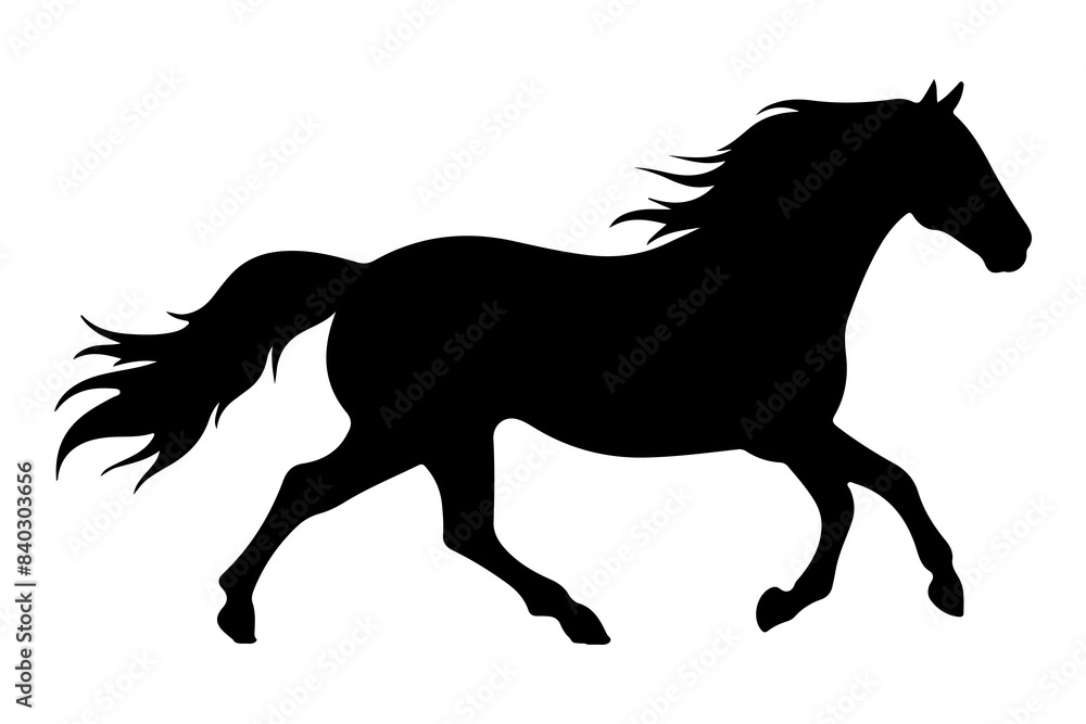 Obraz premium PNG Running horse silhouette animal mammal.