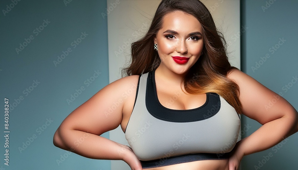 fat-woman-with-a-big-belly-posing-for-the-photographer-beautiful
