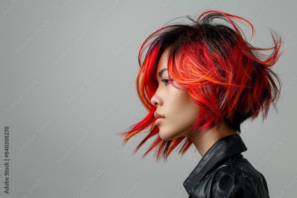 Stylish woman with Ombre Bob short Stylish woman with Ombre Bob short