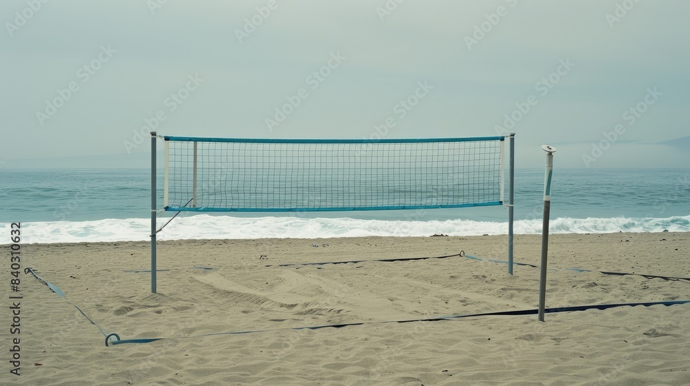 A Beach Volleyball Court Awaits A Beach Volleyball Court Awaits