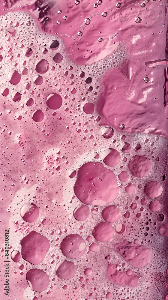 Close Up of Pink Bubbles and Foam in Water. Generative AI Close Up of Pink Bubbles and Foam in Water. Generative AI
