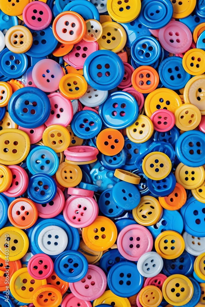 Creative backdrop crafted with an assortment of varied buttons for unique visual appeal