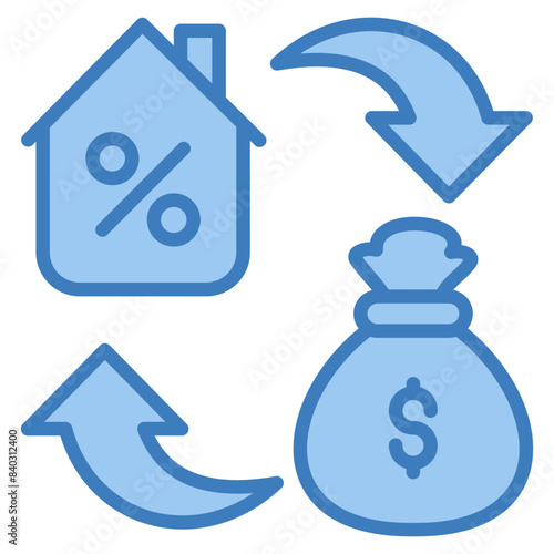 Refinancing Icon Element For Design