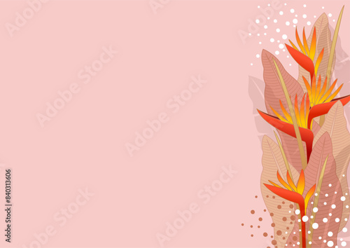 Background nature freehand Leaf pattern background. Heliconia bihai (L.) L. vector design for background, wallpaper, carpet, wrapping, fabric, textile fashion wearing. photo