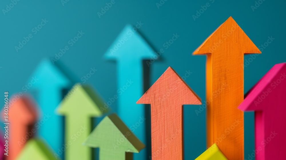 Business Growth and development chart of company. arrows pointing up, Planning, good sales performance return on investment, opportunity, Business Growth and development chart of company. arrows pointing up, Planning, good sales performance return on investment, opportunity,