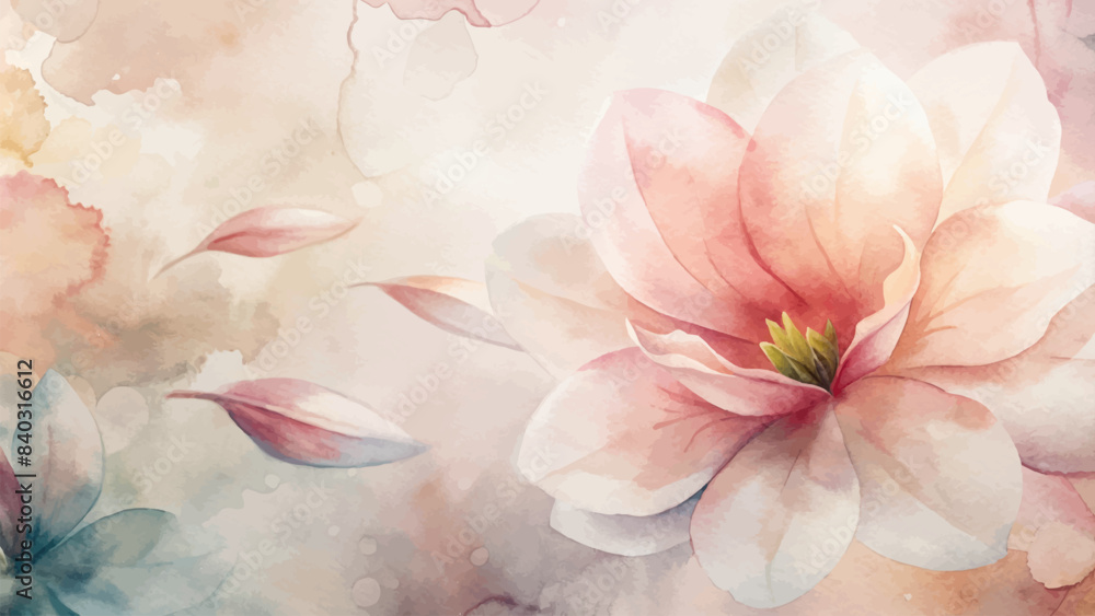 Delicate watercolor flower petal background Delicate watercolor flower petal background