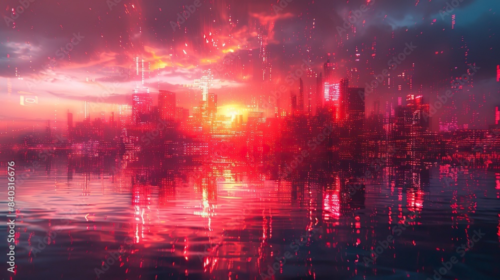 Fototapeta premium glitch tech banners technology abstract corrupted frames in cyberpunk style.illustration