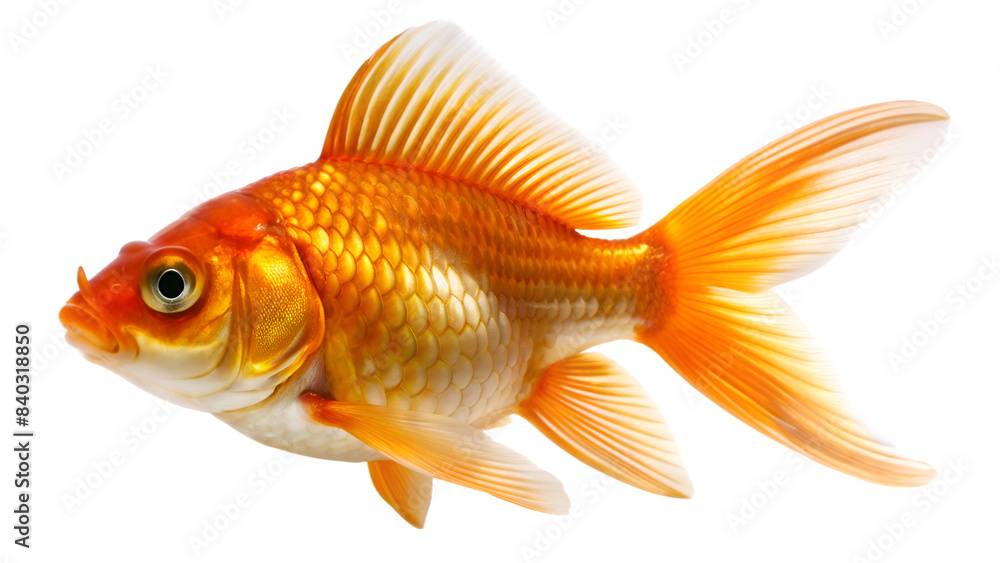 A goldfish isolated on transparent background A goldfish isolated on transparent background