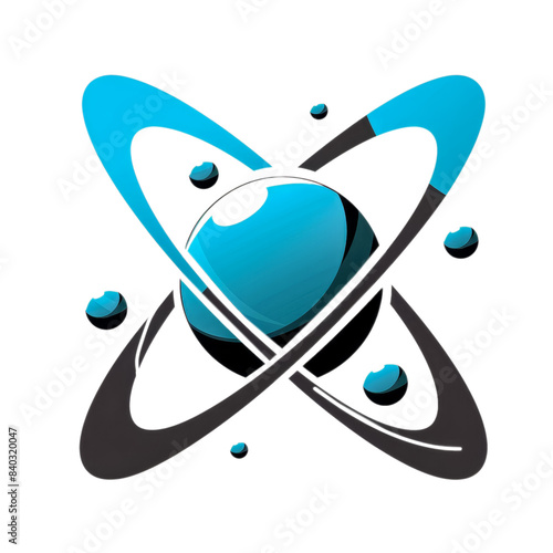 futuristic science logo on a transparent white background, 3d render, commercial logo, future sign, glactic	
