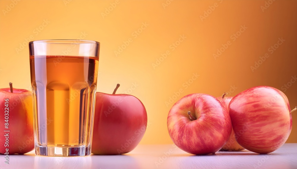 Harvest season concept, apple juice