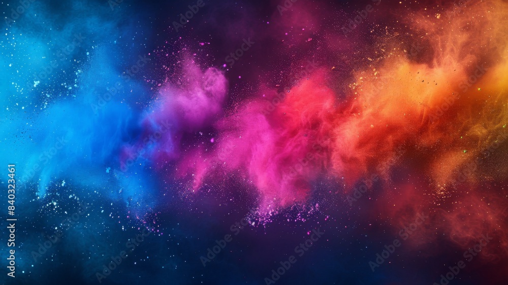 Colored powder explosion. Abstract closeup dust on backdrop. Colorful explode. Paint holi Colored powder explosion. Abstract closeup dust on backdrop. Colorful explode. Paint holi