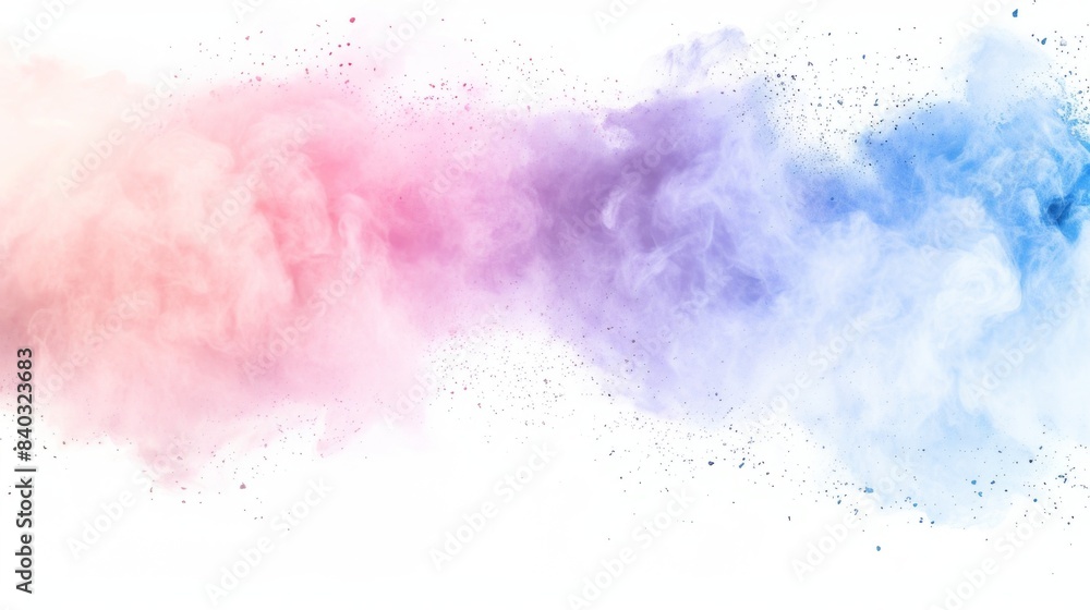 Fototapeta premium Colorful background of pastel powder.Color dust splash on white background.