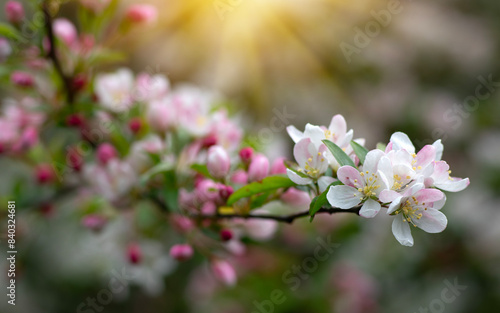 Blooming apple tree in the spring