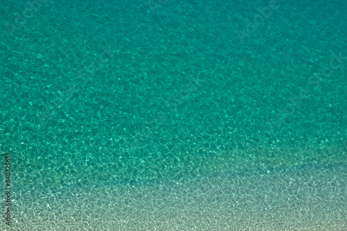 Blue turquoise sea water background.