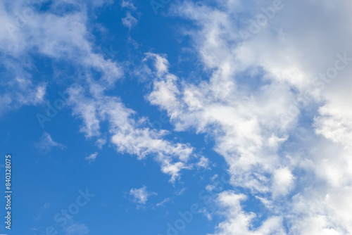 Bright sky texture background with white clouds  pleasing to the eye.
