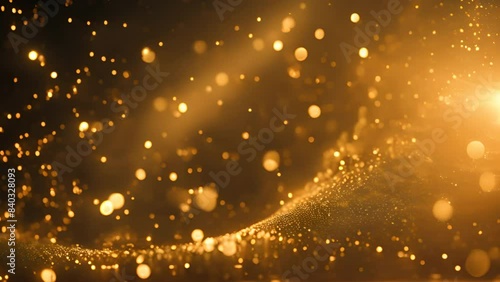 golden christmas lights background