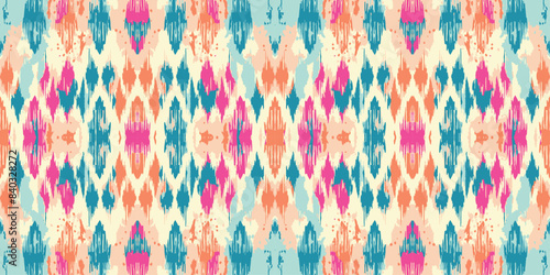 Seamless batik pattern,Seamless tribal batik pattern,and Seamless colorful pattern resemble ethnic boho, Aztec,and ikat styles.designed for use in wallpaper,fabric,curtain,carpet,Batik Embroidery