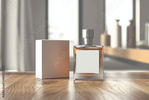 empty blank perfume label by generative ai