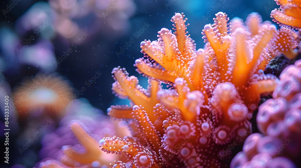 A close-up of nature coral reef corals and marine life A close-up of nature coral reef corals and marine life