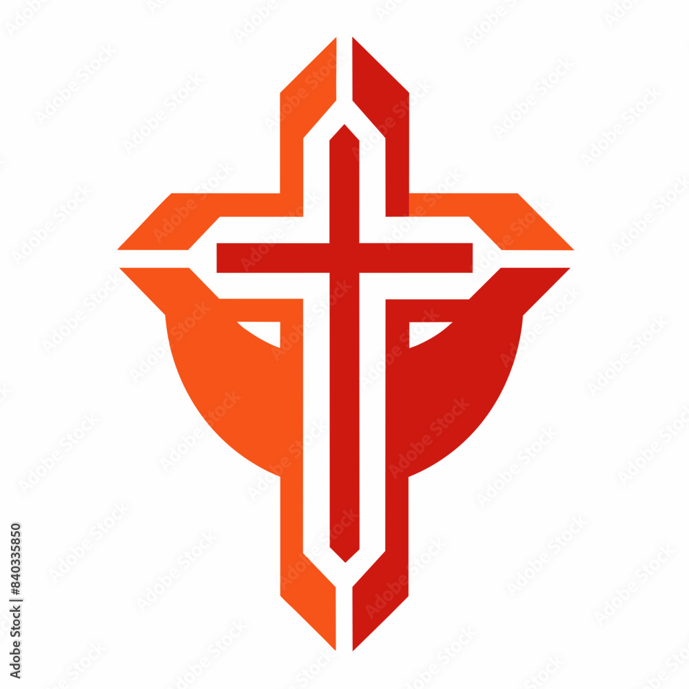 Obraz premium Vector Design for Christian Cross 
