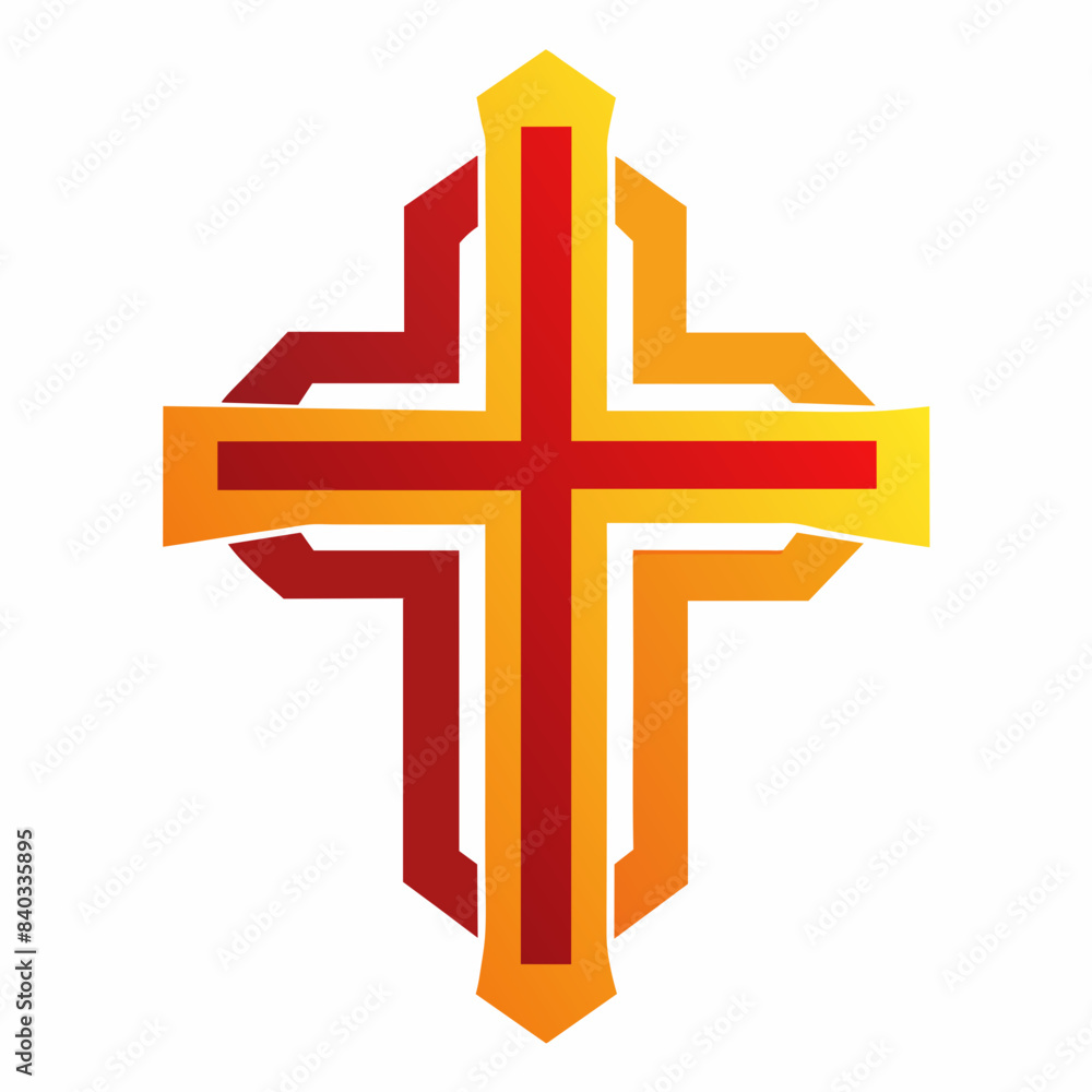 Obraz premium Vector Design for Christian Cross 