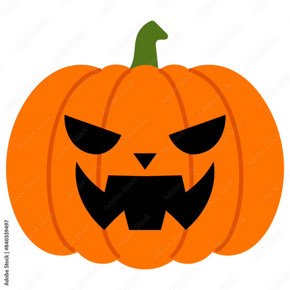 Fototapeta premium funny face halloween jack o lantern illustration