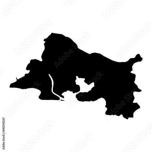 Bouches du Rhone department map, administrative division of France. Vector illustration. photo