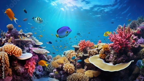 colorful fish and marine life, capturing the beauty and diversity of the underwater world