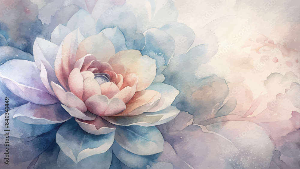 Watercolor background with flower petals Watercolor background with flower petals