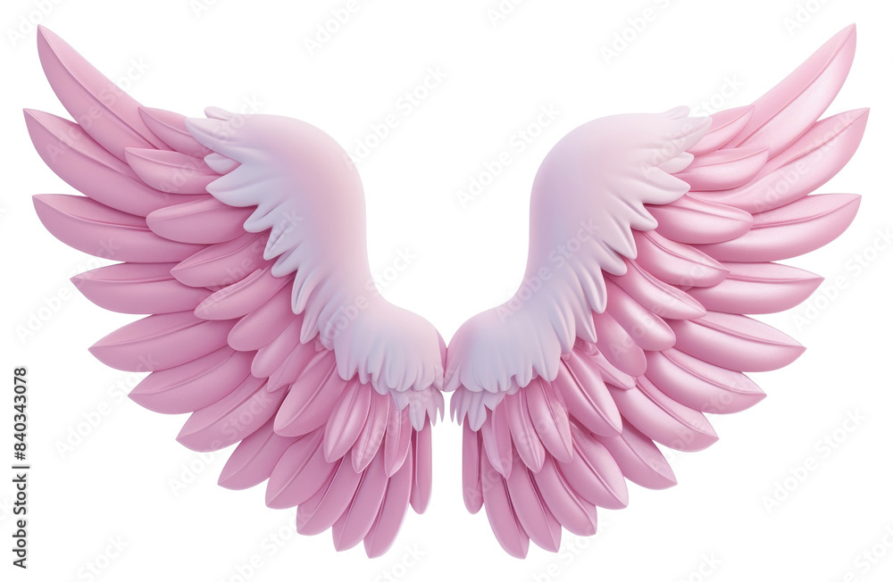 Fototapeta premium PNG Angel wing bird white background.