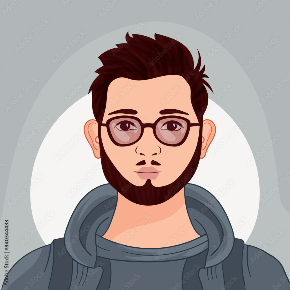 Vector illustration of Handsome young man portrait Vector illustration of Handsome young man portrait