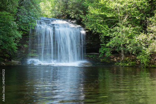 Schoolhouse Falls  Pantertown Valley near Lake Toxaway  North Carolina. Nantahala National Forest