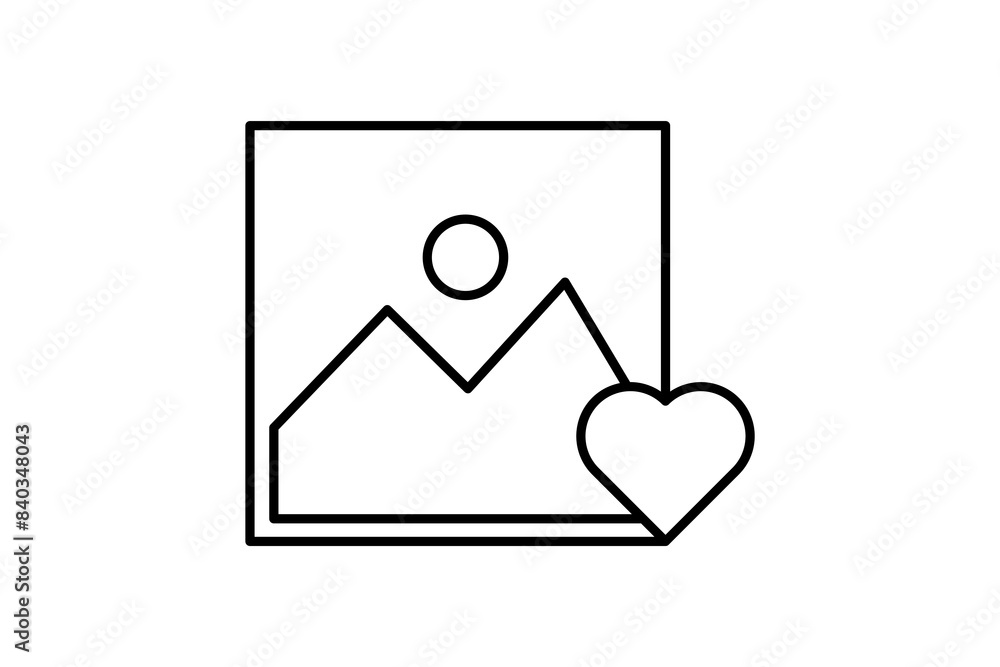 favorite image icon. icon related to edit tool. suitable for web site, app, user interfaces, printable etc. line icon style. simple vector design editable favorite image icon. icon related to edit tool. suitable for web site, app, user interfaces, printable etc. line icon style. simple vector design editable