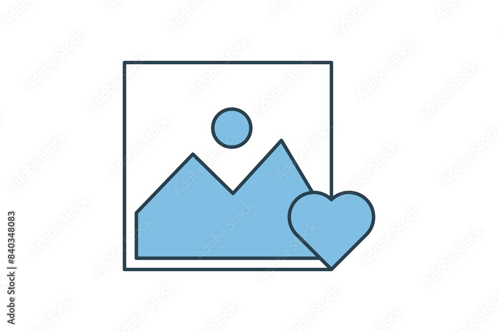 favorite image icon. icon related to edit tool. suitable for web site, app, user interfaces, printable etc. flat line icon style. simple vector design editable favorite image icon. icon related to edit tool. suitable for web site, app, user interfaces, printable etc. flat line icon style. simple vector design editable