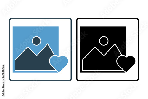 favorite image icon. icon related to edit tool. suitable for web site, app, user interfaces, printable etc. solid icon style. simple vector design editable