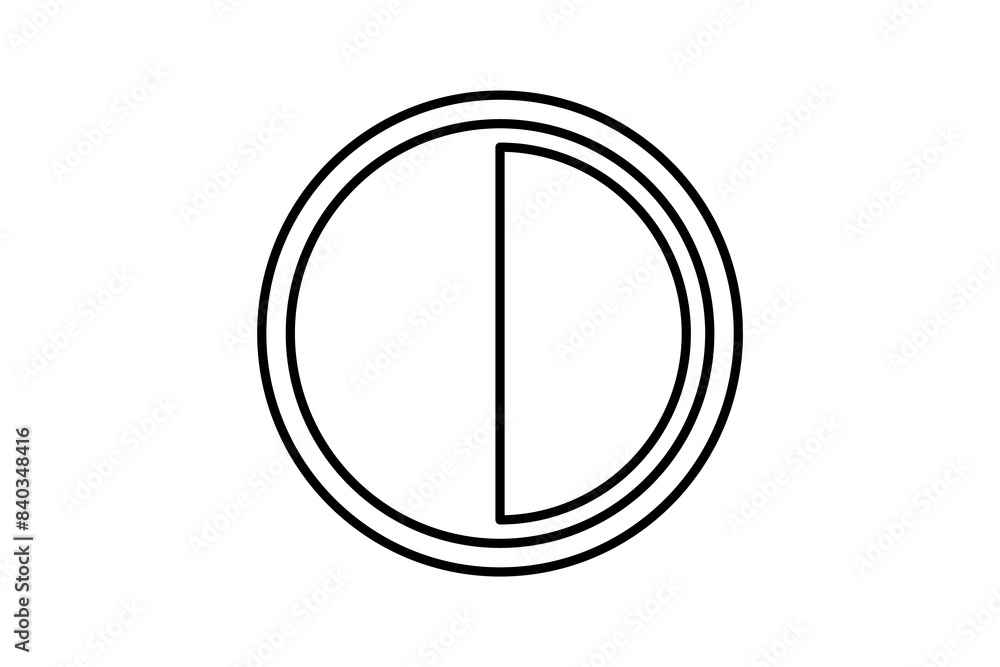 contrast icon. icon related to edit tool. suitable for web site, app, user interfaces, printable etc. line icon style. simple vector design editable contrast icon. icon related to edit tool. suitable for web site, app, user interfaces, printable etc. line icon style. simple vector design editable