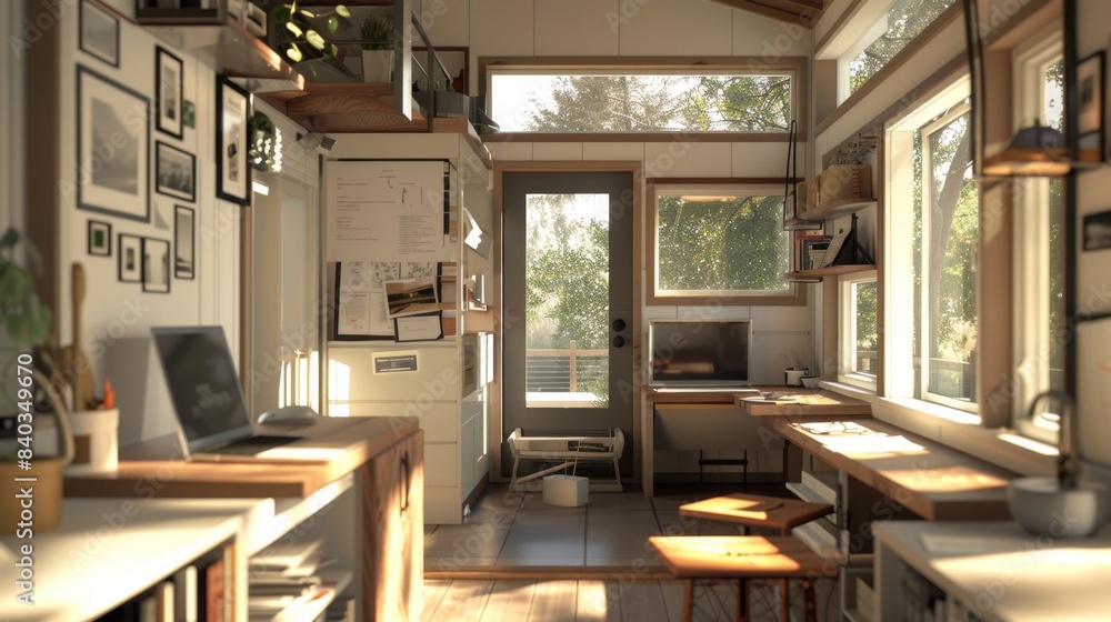 Modern Sustainable Architecture Tiny Home Design Studio with EcoFriendly Materials Blueprint Models and Business Cards Modern Sustainable Architecture Tiny Home Design Studio with EcoFriendly Materials Blueprint Models and Business Cards
