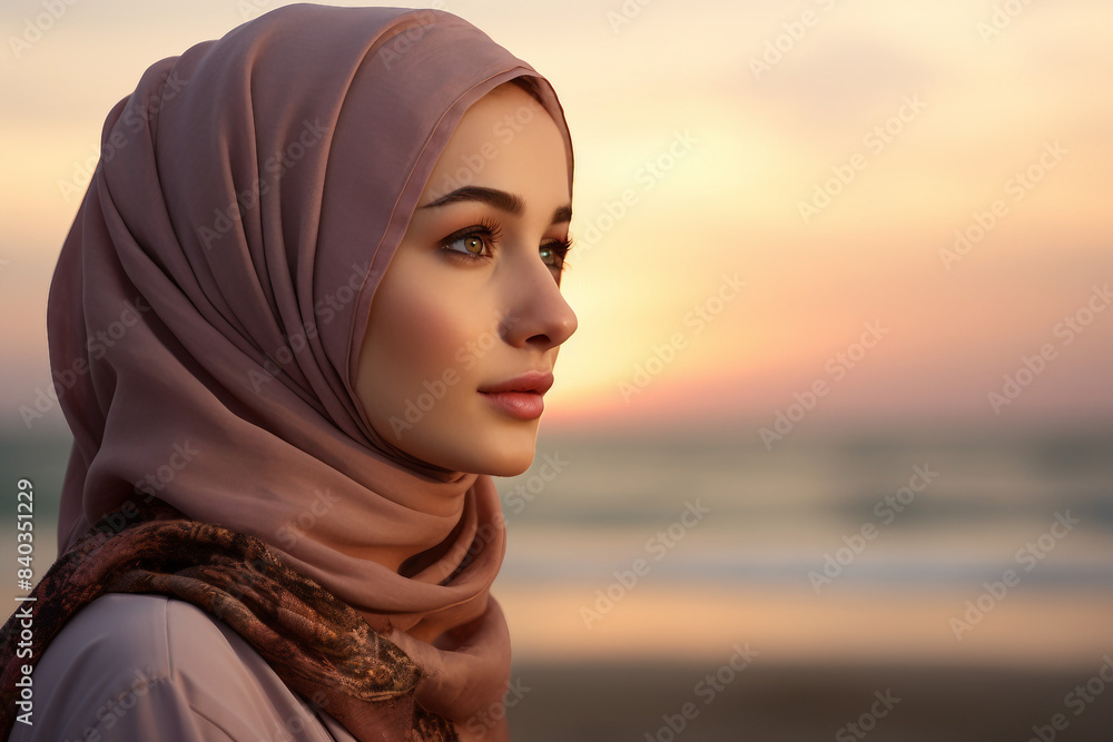 Arabian woman in hijab living her life in modern city have shopping working traveling abilities, Generative AI Arabian woman in hijab living her life in modern city have shopping working traveling abilities, Generative AI