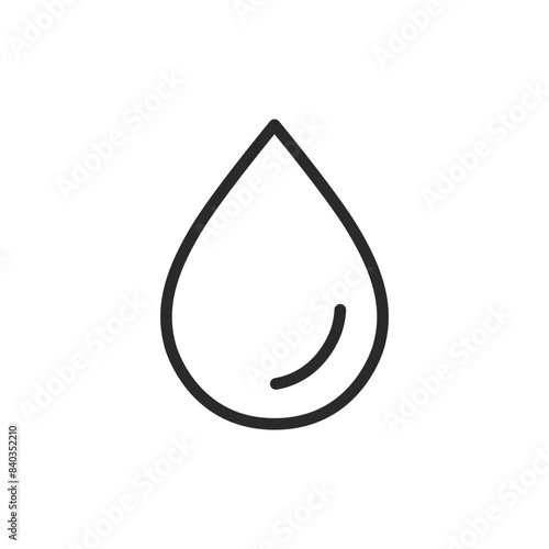 Drop, linear style icon. Editable stroke width